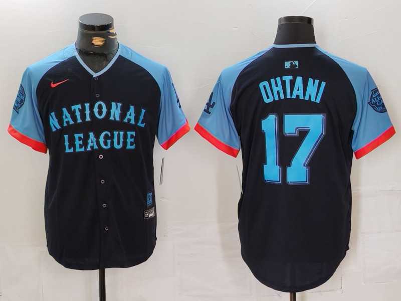 Mens National League #17 Shohei Ohtani Navy 2024 All-Star Limited Stitched Baseball Jersey->2024 mlb all-star->MLB Jersey